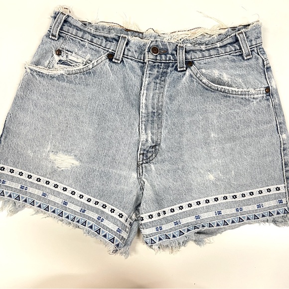 Vtg Levi's 550 Silvertab Jean Shorts Sz 12/13